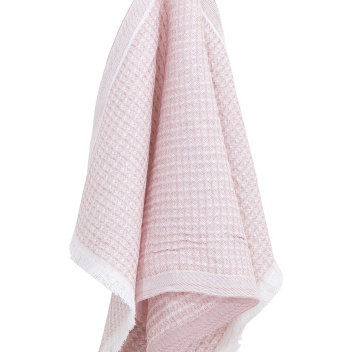 Ręcznik lniany LAINE 48x85 Szaro-Biały