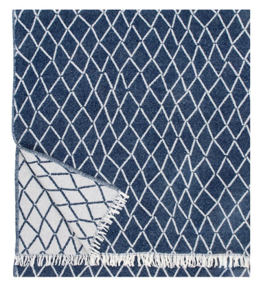 Koc wełniany 140x185 ESKIMO Wool - Granatowy