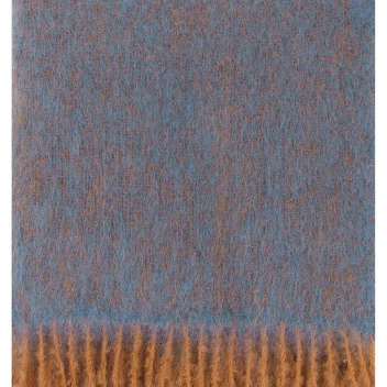 Koc REVONTULI Mohair 130x180 Rdzawo-Niebieski