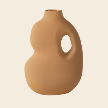 Wazon 23x20x8 cm AURA VASE 2 Mustard