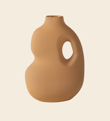 Wazon 23x20x8 cm AURA VASE 2 Mustard