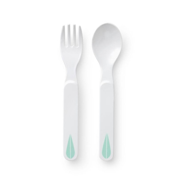 Sztuciec z melaminy LOTUS KIDS SPOON & FORK Set 2 Miętowy