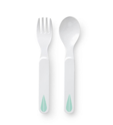 Sztuciec z melaminy LOTUS KIDS SPOON & FORK Set 2 Miętowy