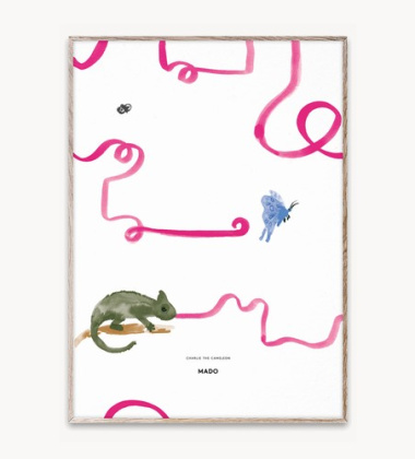 Poster 50x70 CHARLIE THE CHAMELEON by Mado
