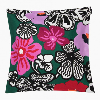 Poszewka na poduszkę Marimekko Kaukokaipuu 45x45 Zielono-Różowa