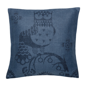 Poduszka lniana Taika cushion cover 50x50 cm Granatowa