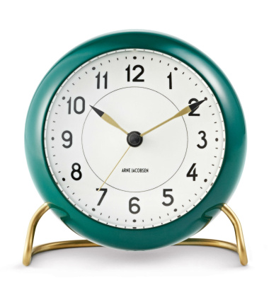 Zegarek Budzik AJ Station Table Clock Szmaragdowo-Złoty