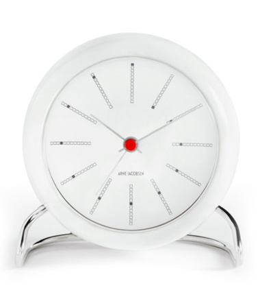 Zegarek Budzik AJ Bankers Table Clock Biały
