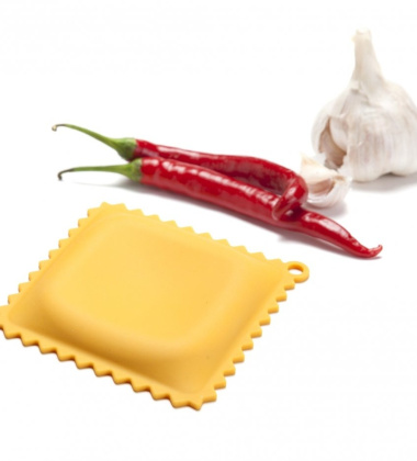 Podstawka silikonowa pod łyżkę RAVIOLI Żółta