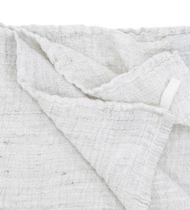 Ręcznik z gniecionego lnu NYYTTI 65x65 Biały