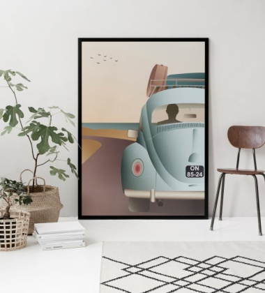 Poster 50x70 VW BEETLE By ViSSEVASSE
