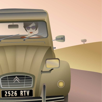 Poster 50x70 2CV CITROEN By ViSSEVASSE