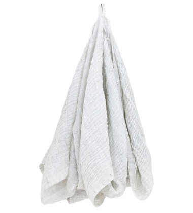 Ręcznik z gniecionego lnu NYYTTI 95x180 Biały