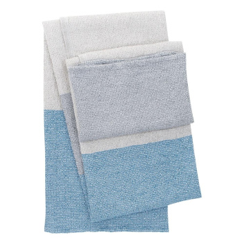 Ręcznik kąpielowy TERVA 65x130 Biało-Multi-Niebieski