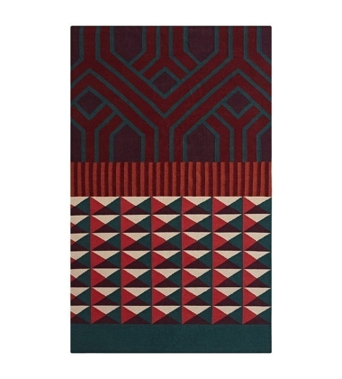 Kilim wełniany NDEBELE RED 170x240 by Sandra Figuerola