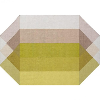 Kilim z recyclingu 170x220 DIAMOND Pink-Yellow by Charlotte Lancelot