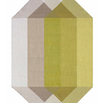 Kilim z recyclingu 300x390 DIAMOND Pink-Yellow by Charlotte Lancelot