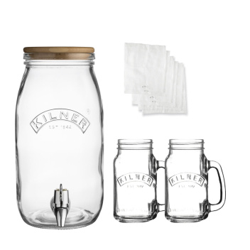 Zestaw do KOMBUCHA Drink Set 3 Litry + 2x 0,4L by Kilner