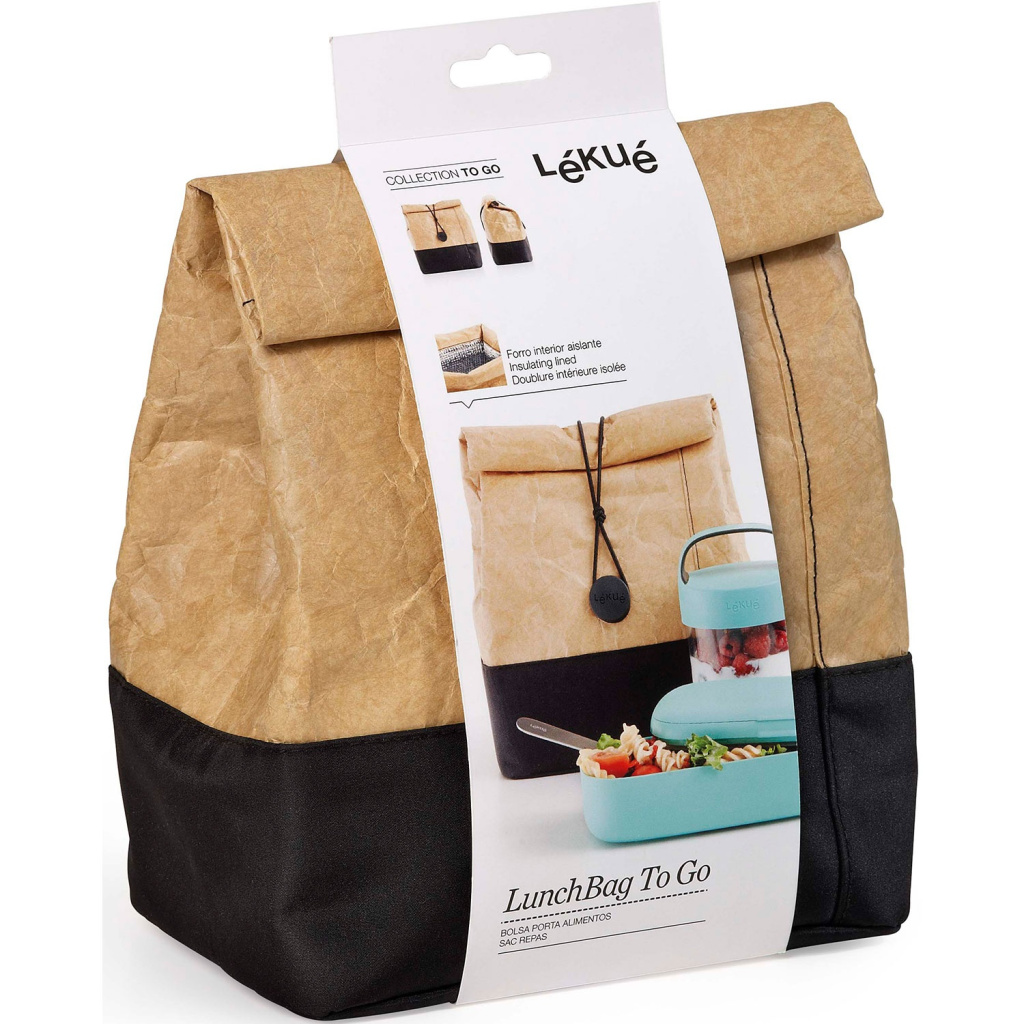 Torba lunchowa termiczna LUNCH BAG TO GO Natural by Lekue Moaai