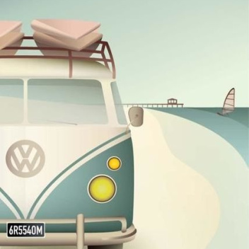 Poster 50x70 VW CAMPER By ViSSEVASSE