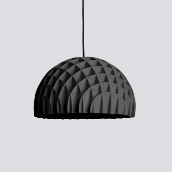 Lampa wisząca 40 cm ARC Pendant Black Plywood