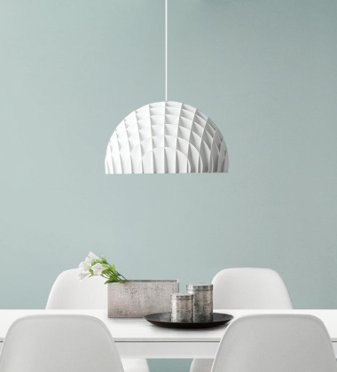 Lampa wisząca 40 cm ARC Pendant White Polystyrene