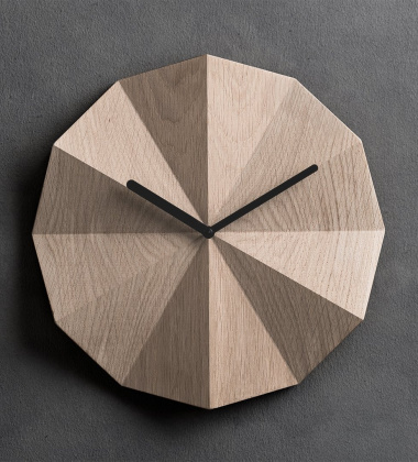 Zegar ścienny 28 cm DELTA Clock Oak BL
