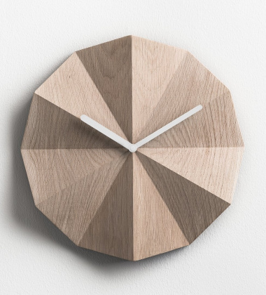 Zegar ścienny 28 cm DELTA Clock Oak WH
