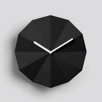 Zegar ścienny 28 cm DELTA Clock Black
