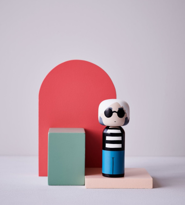 Laleczka Kokeshi ANDY 14,5 cm Niebieska