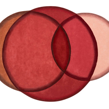 Dywan tkany wełniany CRYSTAL RED 190x260 by Charlotte Lancelot