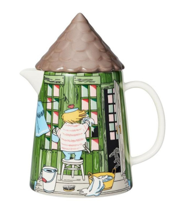 Dzbanek z porcelany z pokrywką 1L SAUNA - Moomin BATH HOUSE Pitcher