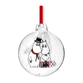 Bombka szklana muminki 9 cm MOOMINMAMMA and MOOMINPAPPA Moomin Ball