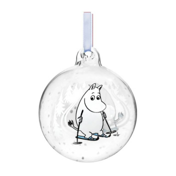 Bombka szklana muminki 9 cm SKI TRIP Moomin Ball