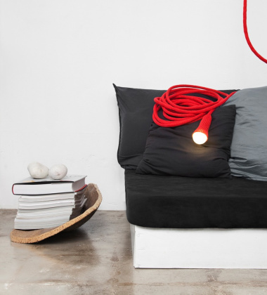 Lampa Matt Stop Cotton Czerwona