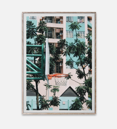 Poster 50x70 Cities of Basketball 01 Hong Kong By Kasper Nyman