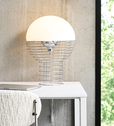Lampa stołowa WIRE Table 40 cm Biała