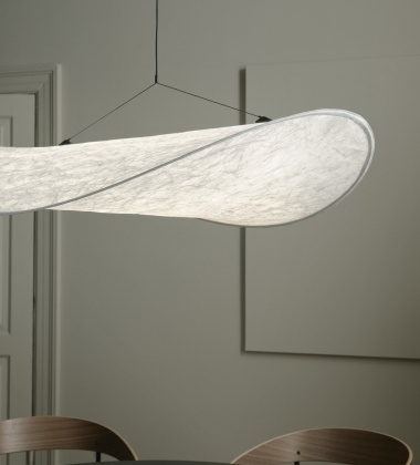 Lampa wisząca TENSE 120 cm Biała