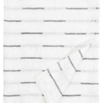Ręcznik kąpielowy lniany PAUSSI 95x180 cm White-Grey