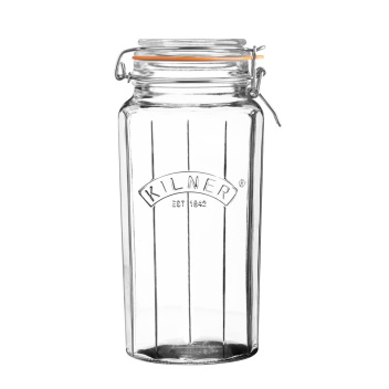 Słoik 1,8L FACETTED CLIP TOP JAR by Kilner