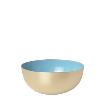 Misa emaliowana BOWL BRASS 18 cm Porcelain Blue