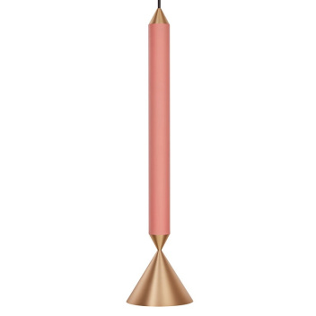 Lampa wisząca miedziana APOLLO 39 cm Coral Pink
