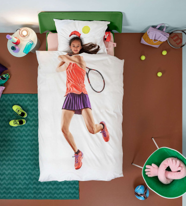 Pościel bawełniana z tenisistką 140x200 TENNIS PRO LIGHT