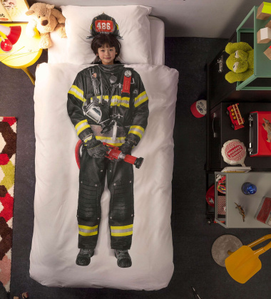 Pościel bawełniana ze strażakiem 140x200 FIREFIGHTER