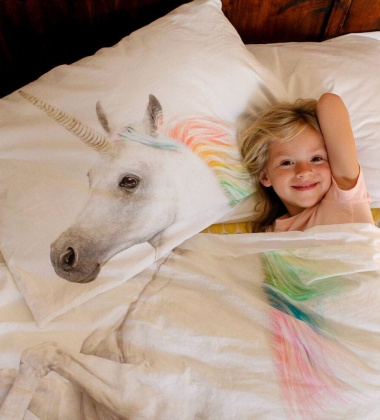 Pościel bawełniana z jednorożcem 140x200 UNICORN