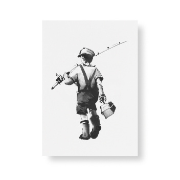 Poster Teemu Jarvi A5 GONE FISHING mini