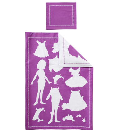 Pościel dziecięca Papper Doll Set 100x135 Fuksja