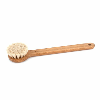 Drewniana długa szczotka do kąpieli LOVISA BATH BRUSH WITH HANDLE