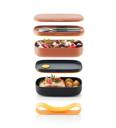 Pojemnik dwuczęściowy Lunch Box TO GO LIMITED Różowy by Lekue