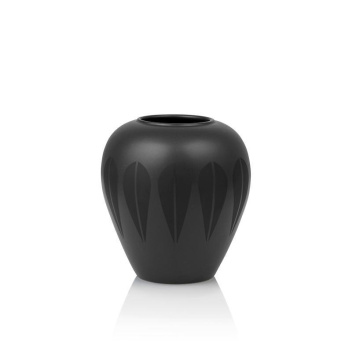 Wazon z porcelany Lotus 17 cm Black Matt